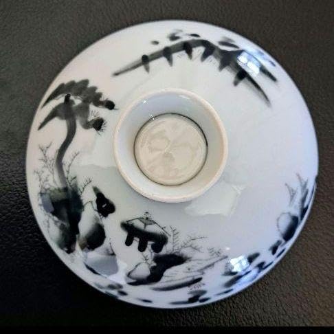 昭和レトロ  因久山焼  保親  茶碗 茶道具  骨董品  アンティーク Amazon.co.jp: 蓋付き茶碗 5客 + 蓋だけ4客 飯茶碗 骨董品 茶碗