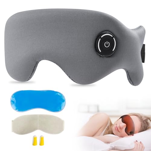 Maschera Per Gli Occhi,Maschera Per Dormire Sul Fianco,Maschera Riscaldata Senza Fili,Maschera Contorno Riscaldante Per Uomo E donna,Viaggi,Regali,3 Livelli Di Calore,Ricaricabile,Resistente Alla Luce