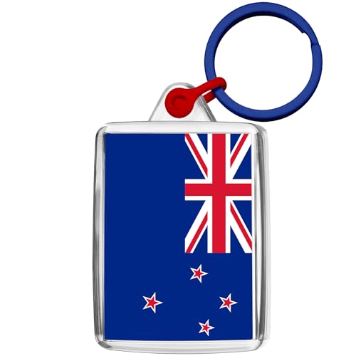Pixly® Porte-clés drapeau de la Nouvelle-Zélande - Souvenir - Cadeau souvenir, claire, M