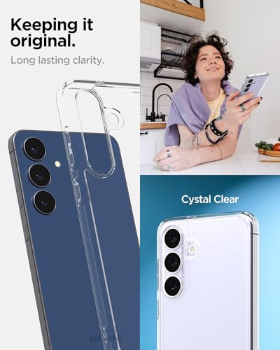 Image of Spigen Ultra Hybrid | Samsung Galaxy S25 FE Case [Transparent] [Air Cushion Protection] Galaxy S25 FE Back Cover | TPU+PC - Crystal Clear