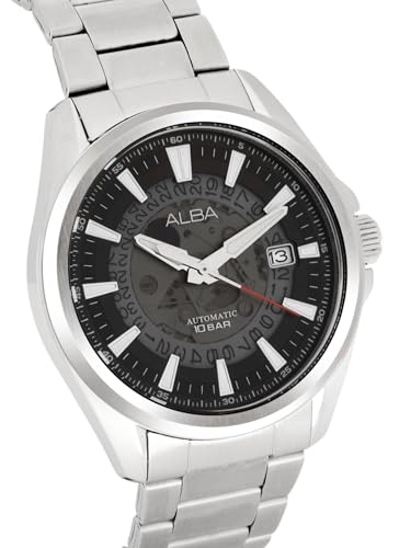 ALBA Stainless Steel Men Analog Wristwatch Au4031X1, Black Dial, Silver Band - Image 3