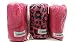 Set of 3 Animal Print 100% Cotton 2 Solid Pink and One Pink Leopard Turbie Twist Hair Towels (Pink Leopard)