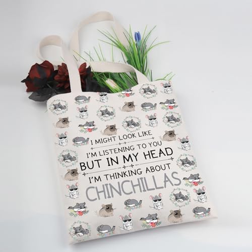 Bolso Tote para amantes de chinchillas miniatura 7