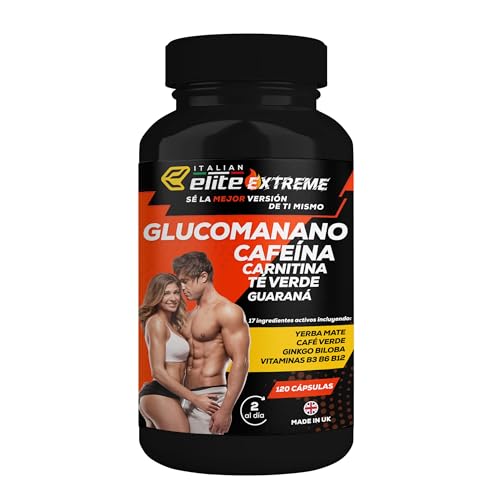 Italian Elite® Elite Extreme 120 Cápsulas. Suplemento con Cafeína, Té Verde, Carnitina,...