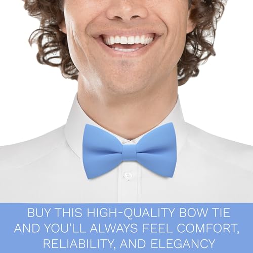 Image of Bow Tie House Mens Bowties Pre-tied Shape Clip on Bowtie Solid Men Formal Wear for kids, baby boys, toddler any age bow ties
