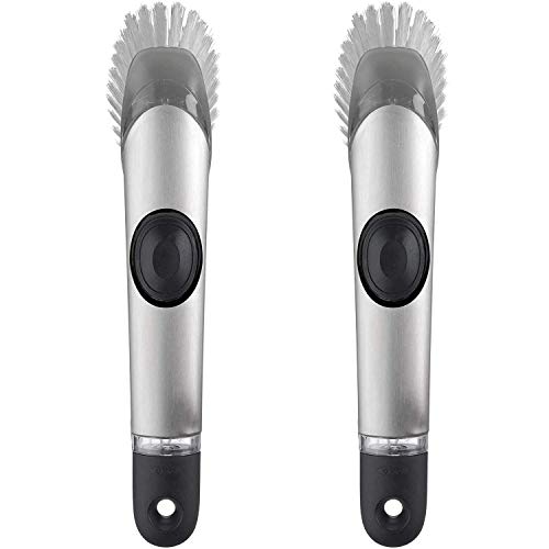 OXO SteeL Soap Dispensing Dish Brush (2 Pack)