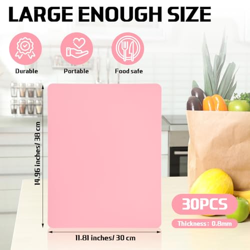 30 piezas tablas flexibles de plástico 15x12 pulg rosa miniatura 2