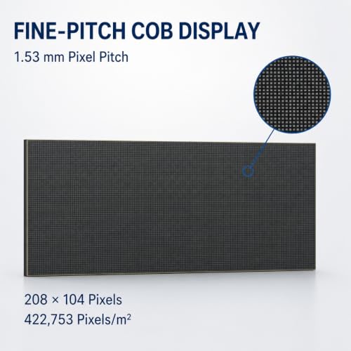 Image of P1.53 COB Indoor LED Display Module, 20 Pack 320 x 160mm Flip-Chip LED Screen Panels, 208 x 104 Pixels, 3840Hz, Front Service LED Video Wall Modules for Command Rooms, Meeting Spaces