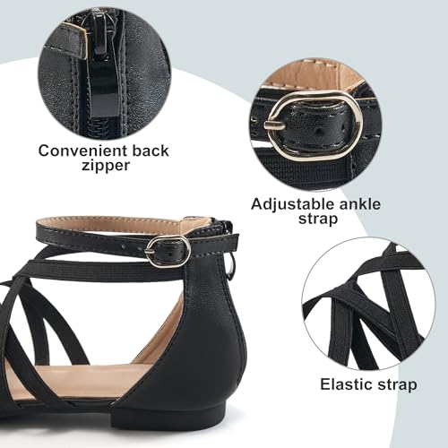 Image of Reimferce Womens Ballet Flats for Wedding: Comfortable Dress Work Flat for 2026 - Ladies Dressy Zipper Walking Shoes