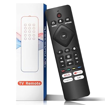 Replacement Remote for Philips TV, Compatible with Philips Google & Android 4K UHD HDR Smart TVs, No Setup Needed