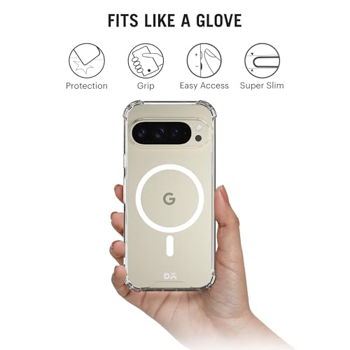 Image of DailyObjects Clear Magnetic Phone Case Cover Compatible with Google Pixel 9 Pro | Wireless Charging Slim Back Cover | 2 Layer Edge Protection & Shockproof