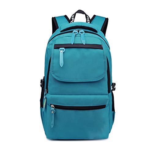 RMXMY Moda Simple Bolsa de Hombro Bolsa de Estudiante de Secundaria Masculina Tendencia Masculina Salvaje Bolsa de computadora Viaje Gran Capacidad Personalidad Creativa Mochila (Color : Azul)