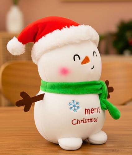 Image of Tickles Cute Snowman with Cap & Scarf Soft Stuffed Plush Toy for Kids Boys & Girls Christmas Gift (Color: Multicolor Size: 18 cm)