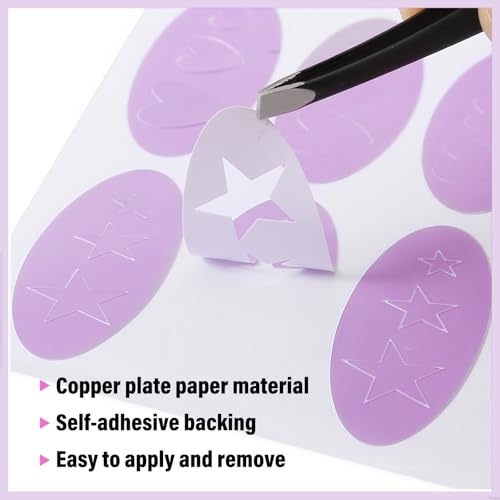 Stencil adhesivo para delineador de ojos 4 hojas miniatura 3