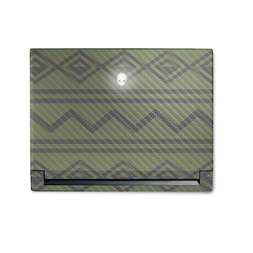 Image of MightySkins Carbon Fiber Skin Compatible With Alienware M18 R1 (2023) Full Wrap Kit - Green Western | Protective, Durable Textured Carbon Fiber Finish | Easy To Apply & Change Styles | Made in the USA