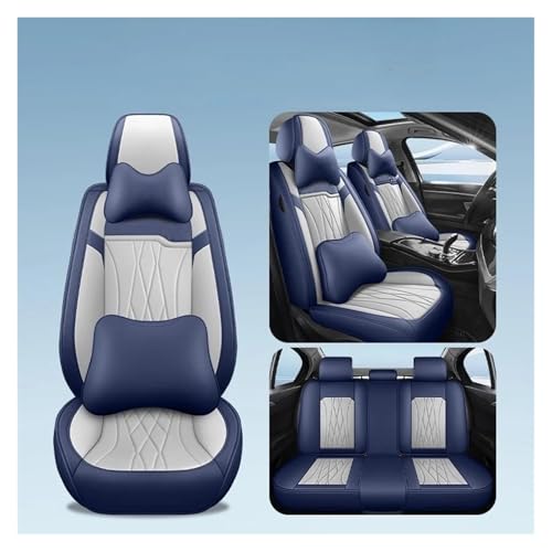 Housse de siège de voiture 3D en cuir PU bleu pour Nissan Altima et Tiida