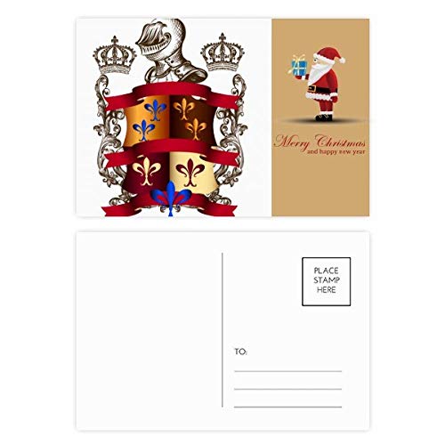 Cartes postales Chevaliers d'Europe et Père Noël médiéval en lot de 20 pièces