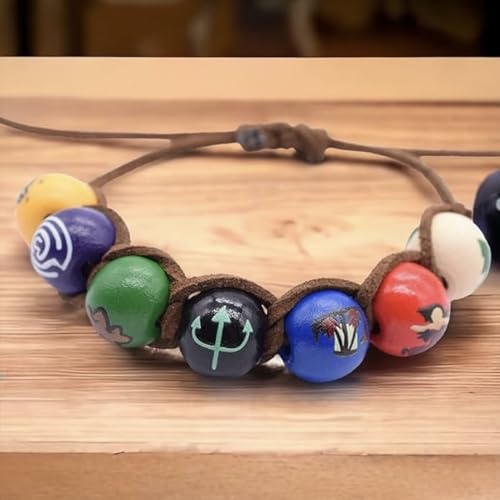 PRINCESS CUTENESS STORE Annabeth Chase Handmade Wooden Bead Greek Demigod Camp Half Blood Percy Jackson Drawstring Bracelet2