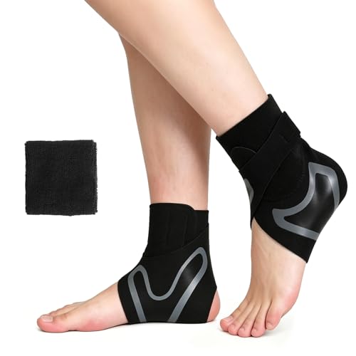 WOKICOR 2 Piezas Tobillera XL, Tobillera Deportiva, Tobillera Estabilizadora, Tobillera de Compresión, Tobilleras Deportivas - 0,9 mm fina, transpirable y ajustable para deporte, trabajo y uso diario