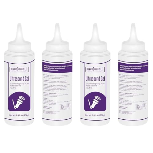 Physiowell Ultrasound Gel Bottle Use for Diagnostic and Physiotherapy Machine (Pack of 4)