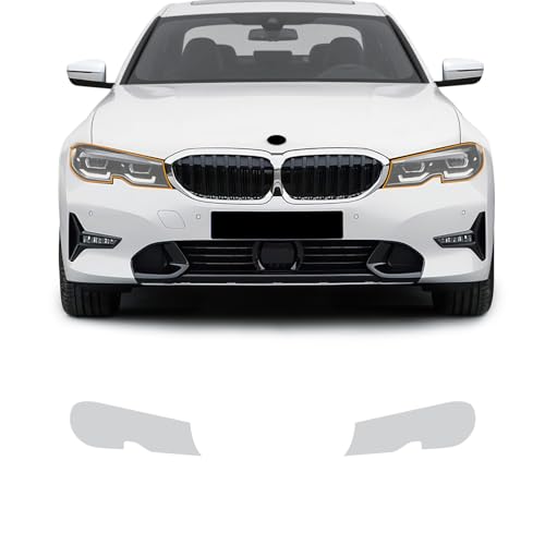 FDAIUN Clear Car Pre-Cut Paint Protective Film Self Adhesive for 2019-2022 BMW 3 Series Base Rainproof Waterproof HD Scratch Exterior Accessories (Car Headlight 2Pcs)