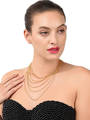 Contemporary Tone Layers Chain Necklace for Women
