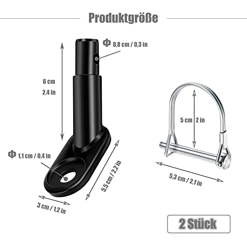 Fahrradanhänger Kupplung, 2 Stück Fahrrad Anhängerkupplung, für Kinderwagen, Haustier Wohnmobile, Gepäckwagen, Stil A
