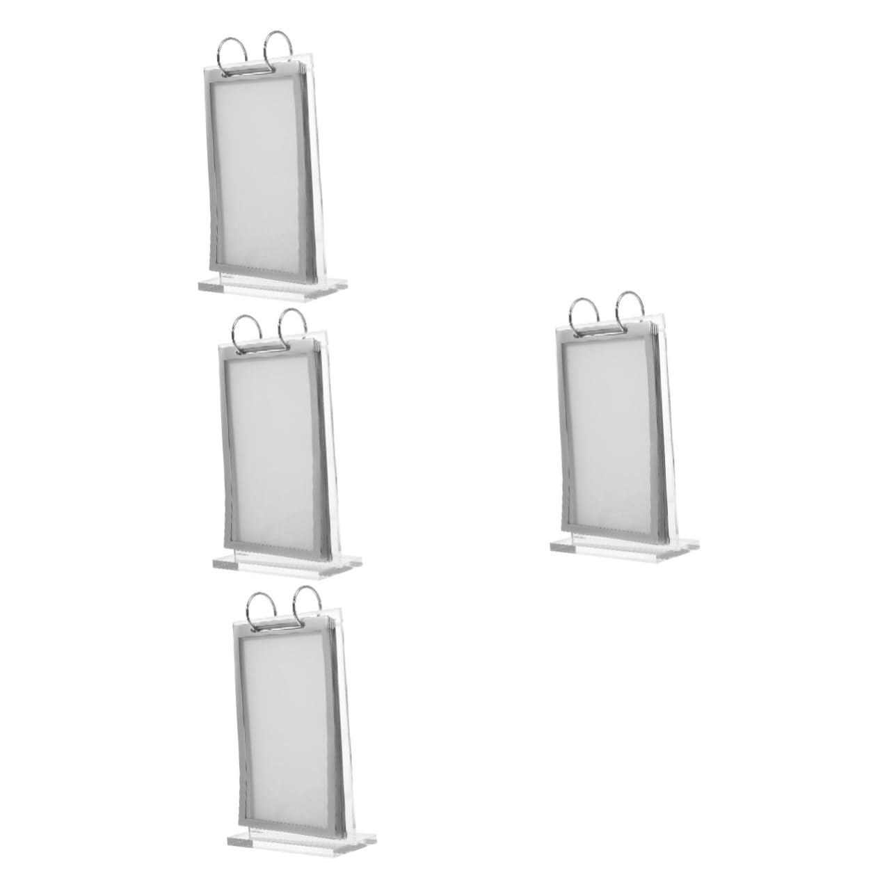 4piezas Soporte De Menú Vertical Base Estable Exhibidor De Carteles Para Restaurantes Cafés y Oficinas Diseño Ligero y Resistente