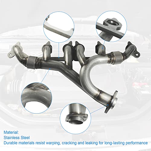 image for JDMSPEED New Stainless Steel Exhaust Manifold & Gasket Kit Replacement
