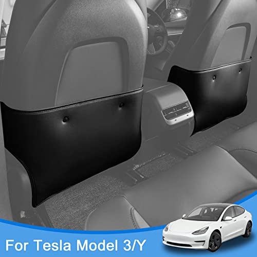 2 unids cuero asiento trasero protector Kick Mats Fit para Tesla modelo 3 modelo y Tesla Tesla accesorios 2018 2020 2021 2022 Cover