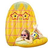 Vzzeport Tabla de Natación Inflable Portátil,Amarillo
