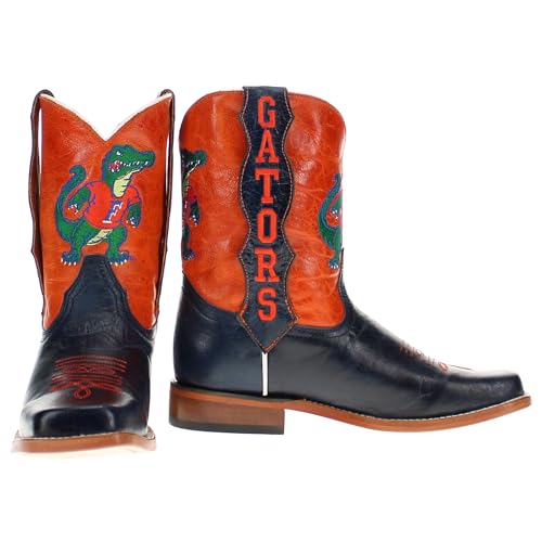 Vaccari Kids Dakota Genuine Leather Mascot Embroidery Square Toe Officially Licensed NCAA League Toddler/Kids Boots2