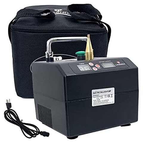 Lfhelper Electric Air Balloon Pump Balloon Inflator Pumping B231 Portable Professional Party Sport Gift Events Decoration Automatic Electric Balloon Blower Pump Air Blower w/Digital Timer,Carry Bag Cover
