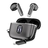 Wireless Earbuds Bluetooth 6.0 Headphones with LED Power Display and Power Bank Charging Case 50H Playtime IPX7 Waterproof in-Ear Ear Buds with Mic Deep Bass Earphones for iPhone Android Samsung