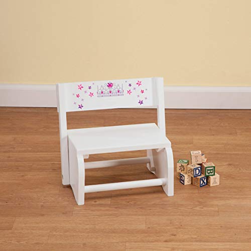 Children's White Princess Step Stool
