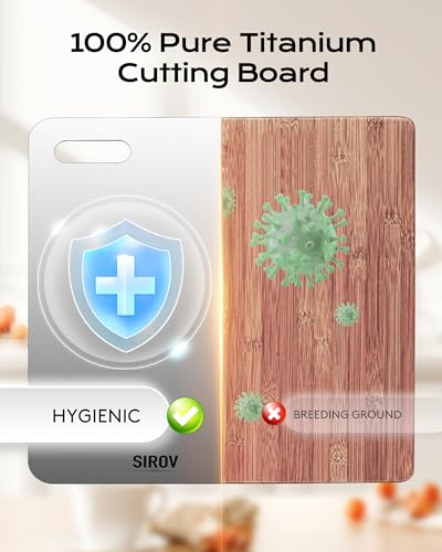 Titanium Cutting Board, 100% Pure Titanium Cutting Boards For Kitchen, Best Non Toxic chopping board, Dishwasher safe, Hygiene and Durability for Meat, Fruit, and Vegetables (Set of 3) - Image 3
