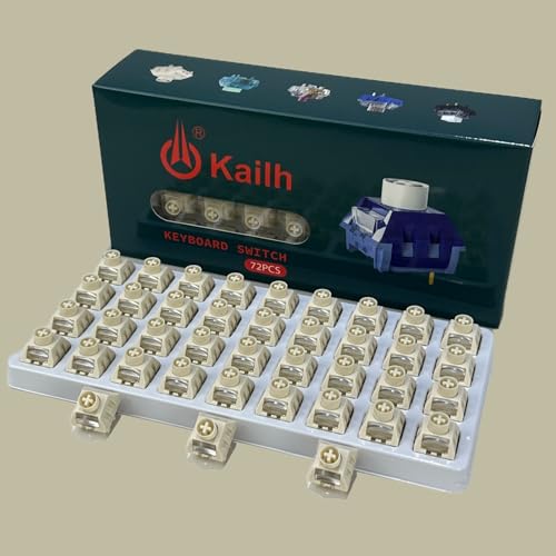 Image of Zjmehty Kailh Box Ice Cream PRO MAX Switches for Mechanical Keyboard,5-pin Linear /45gf /Pre lubed /upgrated POM Material /Stronger Reboud Switches(Ice Cream PRO,72pcs)