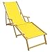 Erst-Holz Chaise Longue de Jardin Jaune Pliante avec Repose-Pieds, chilienne, Cadre en Bois 10-302NF