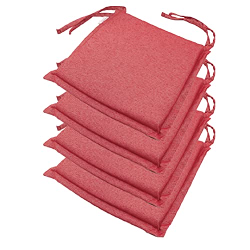 casaviva® Set 4 cuscini sedia in Misto Cotone Riciclato effetto Canapa cm 35 x 35 + cm 3 pattina per lato, idrorepellenti Made in Italy Moderni ed Eleganti Interni ed Esterni Sfoderabili