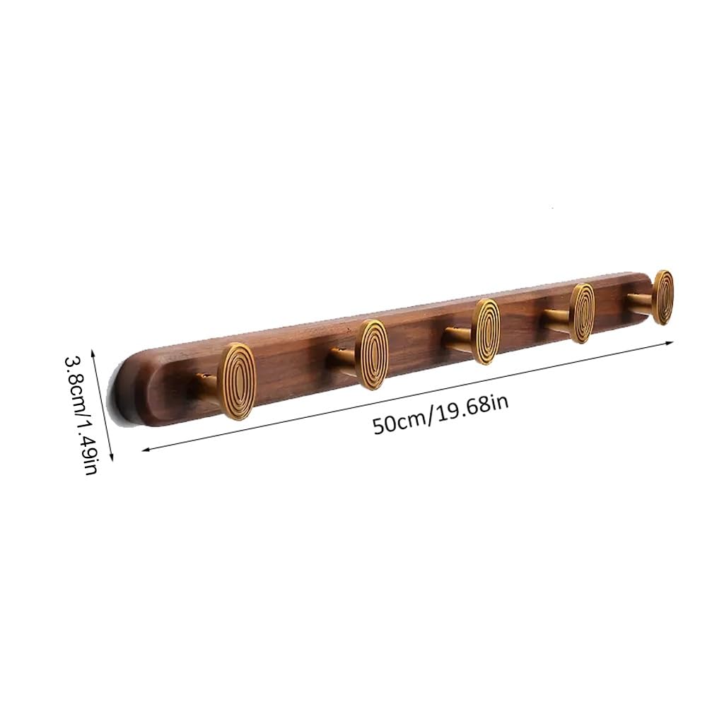 Huthaken aus Holz im chinesischen Stil für Wand, Tür, Veranda, Wohnzimmer, Reihenaufhänger, Garderobe, Wandhalterung mit 5 Haken