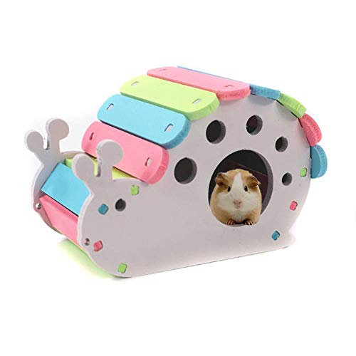 OMEM Hamster Holz Meerschweinchen Bett Bunte Holz Kleines Holz Tierhaus Maisonette Holz Nagetier Villa für (Forme d\'escargot) OMEM Hamster Holz Meerschweinchen Bett Bunte Holz Kleines Holz Tierhaus Maisonette Holz Nagetier Villa für (Forme d\'escargot)