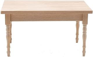 Dollhouse Miniature Rectangular Kitchen Table (Unfinished)