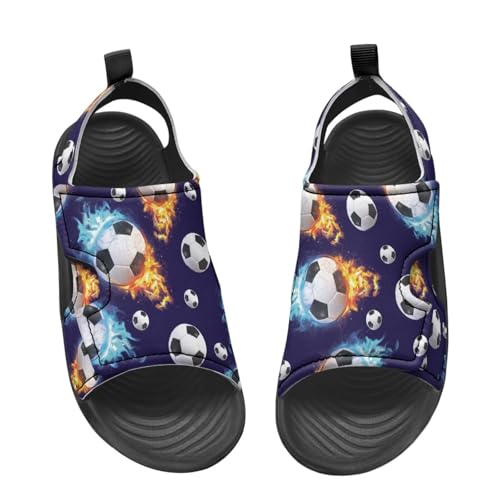 Novelty Balls Kids Summer Slide Sandals Boys Comfort Non Slip Open Toe Adjustable Walking Beach Shower Shoes2