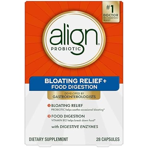 Align Probiotic Bloating Relief + Food Digestion, Probiotics for Women and Men, Promotes Digestive Health and Helps Support the Metabolism of Food*, 28 Capsules (Packaging May Vary) Cover