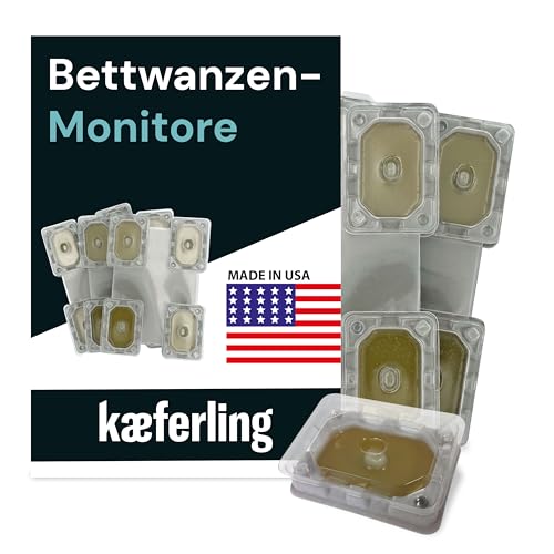 Catchmaster Bettwanzen Monitor zur Prävention 8X - Bettwanzen Detektor für Befallermittlung - Geruchloser Detektor mit einzigartiger Anwendung - biologisch abbaubares Mittel (2X 4 Stück)