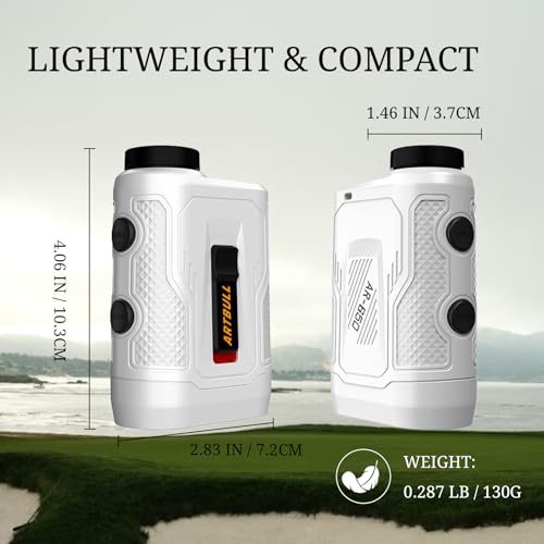 Image of 7 in 1 Golf Laser Rangefinder 6X Magnification with Slope Switch Built-in Magnet, Flag Lock Vibration, USB-C Rechargeable