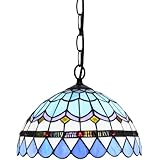 億兆堂 １灯ペンダントライト ステンドグラス 地中海風 ティファニー風 アンティーク 天井照明 E26口金 LED対応 工事不要 モザイクランプ カラフル オシャレ 飾り 芸術的 レトロ モダン カフェ リビング ダイニング 食卓用 K-426-1YG【引っ掛けシーリング】