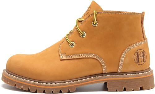 Image of CONRAD Wheat Nubuck Work Boot Collection: Sturdy, Soft Toe, Slip-Resistant Safety Shoes for Men