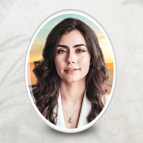 Image of Personalized Porcelain Photo Memorial Garden Stones, Headstones for Graves, Waterproof Outdoor Picture, Photo Plaques for Cemetery, Custom Cameo Insert, Ceramic Picture for Gravestones Grave Markers
