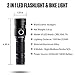 Victagen Tactical Flashlight, 2-in-1 Rechargeable LED Torch Light & Bike Front Light with Mount, CREE LED 1000 Lumens,IP65 Water-Resistant,4 Light Modes for Hiking Camping Commuting (Battery Included)